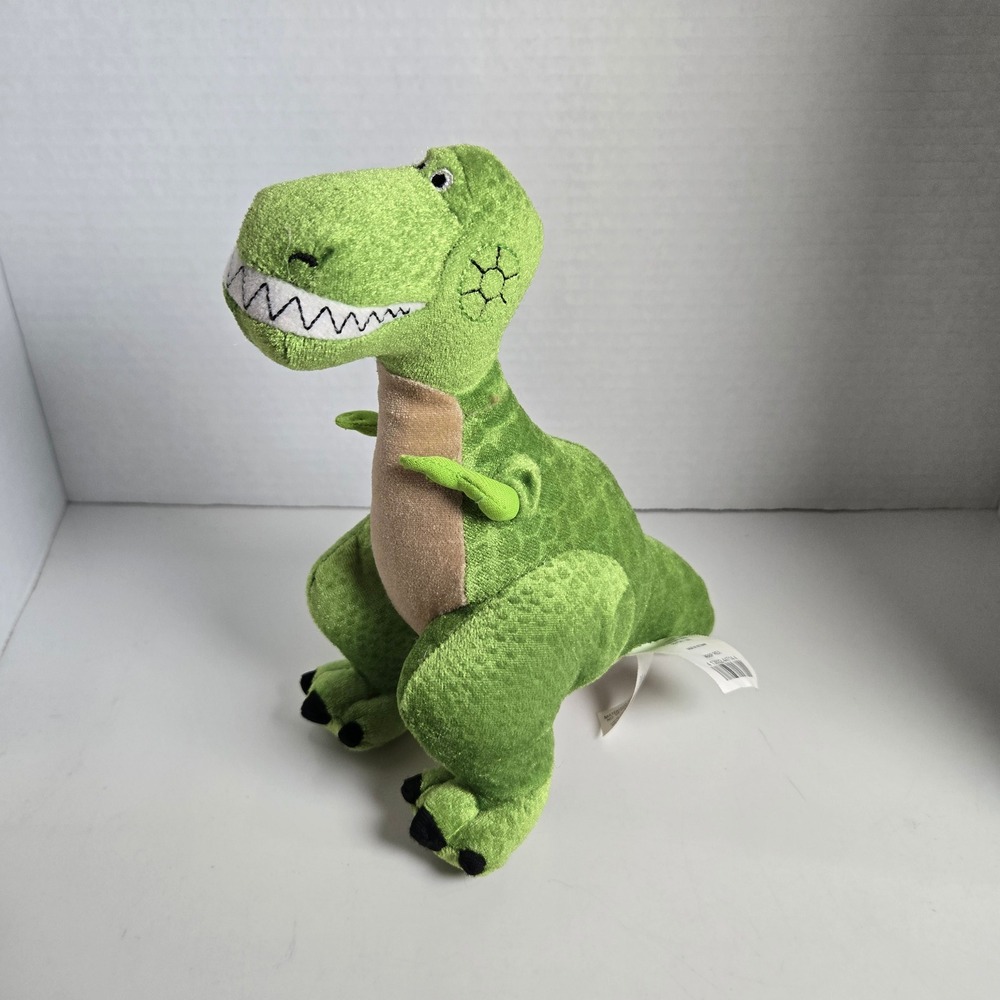 Disney Store Toy Story Rex Plush 9" Green Dinosaur T-Rex Stuffed Animal